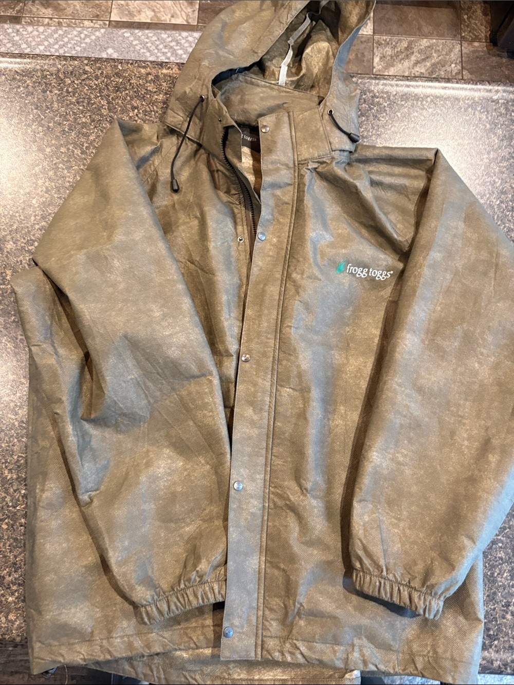 Frogg Toggs rain shell jacket Green Mens XL